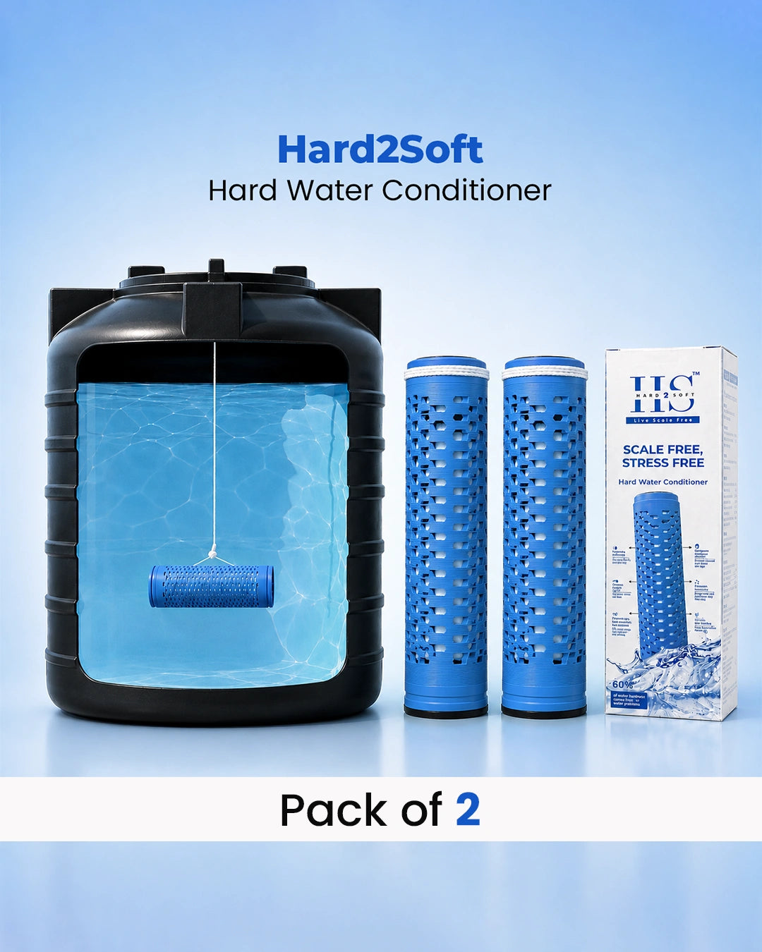 HARD2SOFT Hard Water Conditioner (Pack of 2)